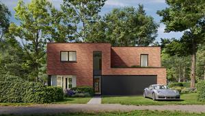 Voorgevel van nieuwbouw woningen te Brugge (Sint-Kruis) realisatie van Transparant Projects