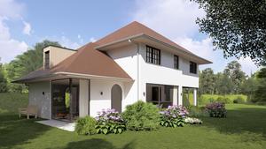 Voorgevel van nieuwbouw woningen te Brugge (Sint-Kruis) realisatie van Transparant Projects